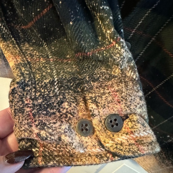 Upcycled Distressed Flannel Shirt Roadrunner Handcraftedl Bleached LG 100% Cottn - Picture 3 of 14